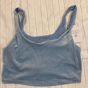 Athleta Light Blue Velvet Tank Top
